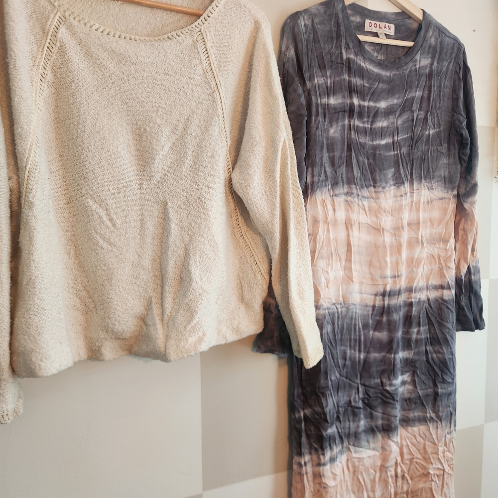 Anthropologie Oversized Cream Sweater